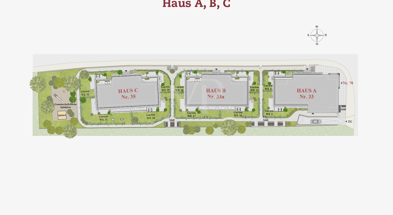 Lageplan Haus A,B,C