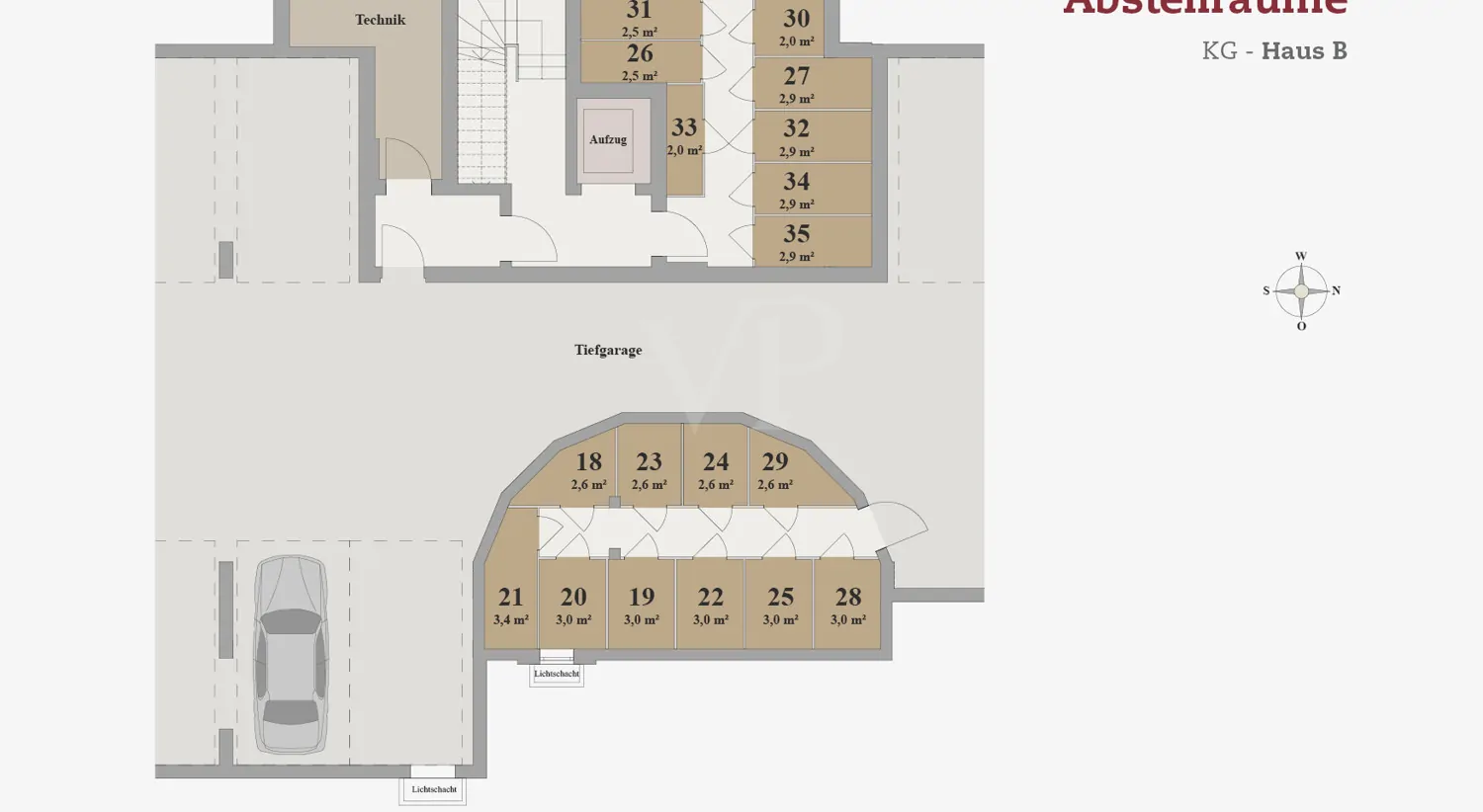 Abstellräume Haus B