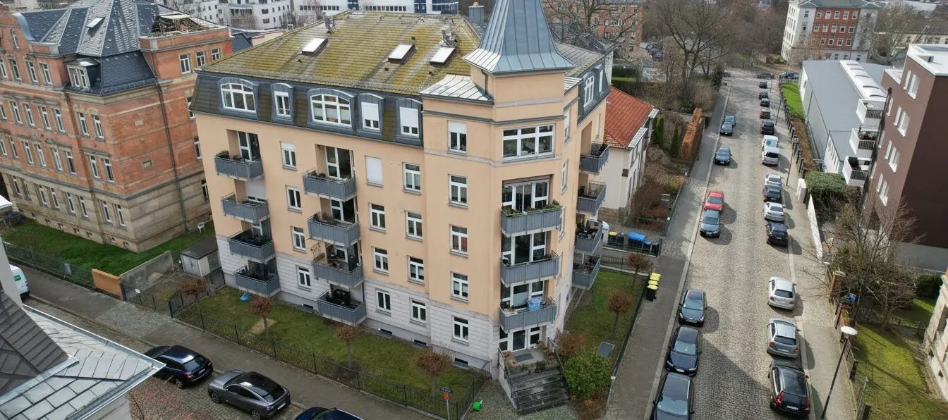 Außenansicht des Mehrfamilienhauses