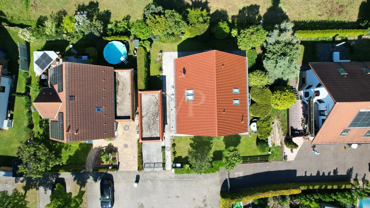 Das Haus von oben