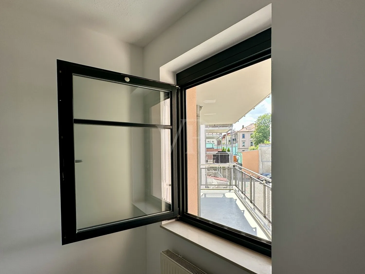 Ausblick auf den Balkon
