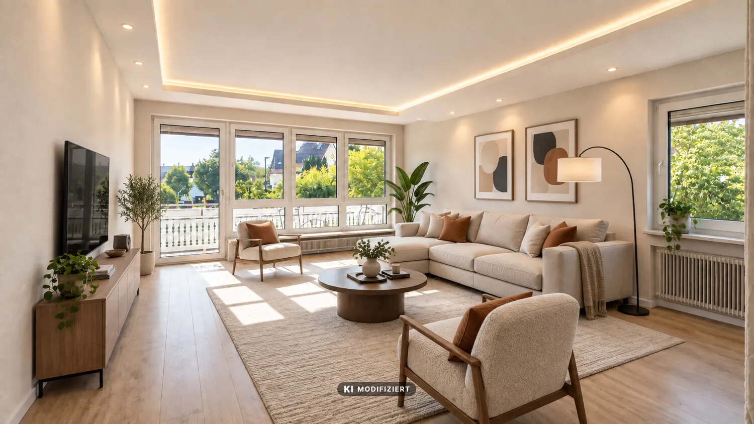 Wohnzimmer - KI modifiziert