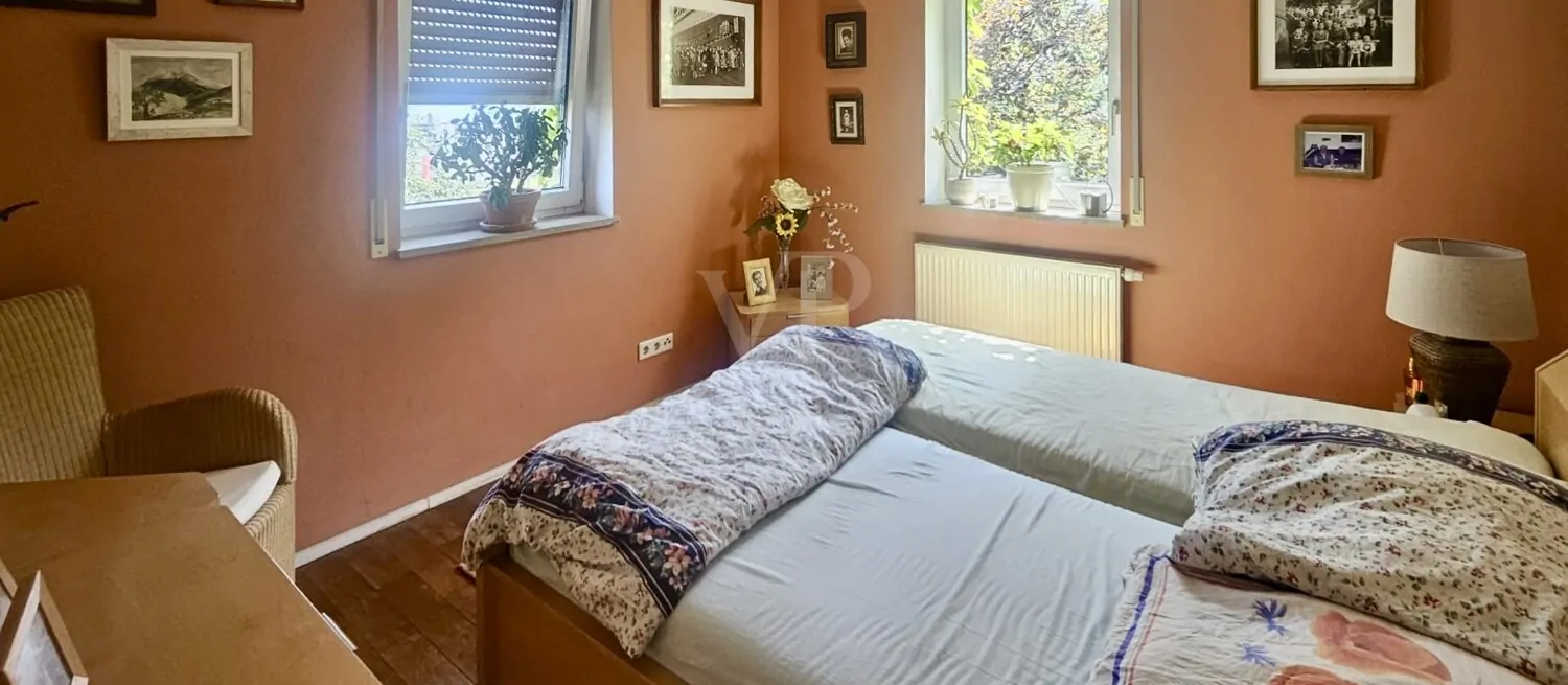 Schlafzimmer mit Blick