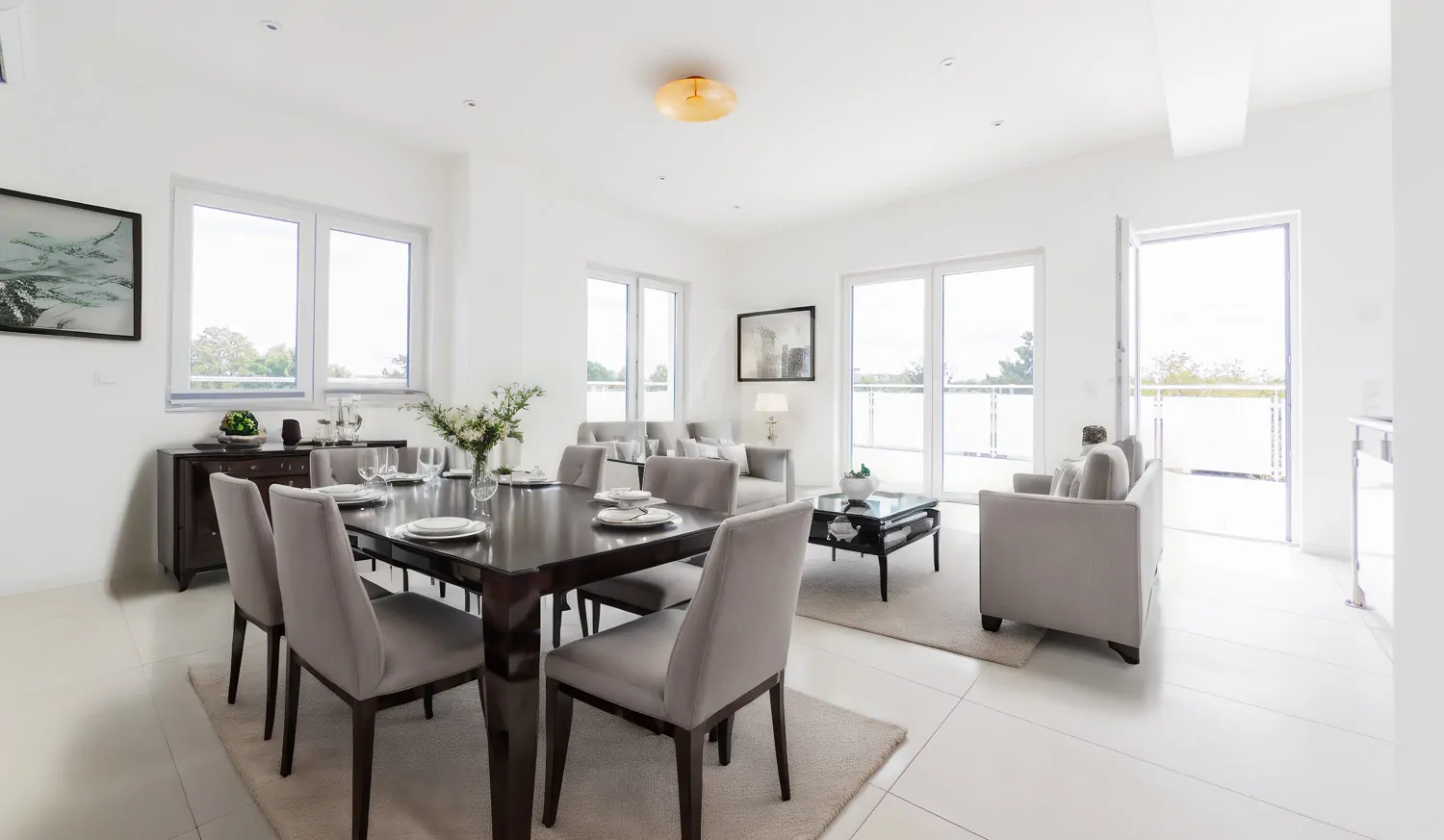 Visualisierung Wohn- und Essbereich 5. OG