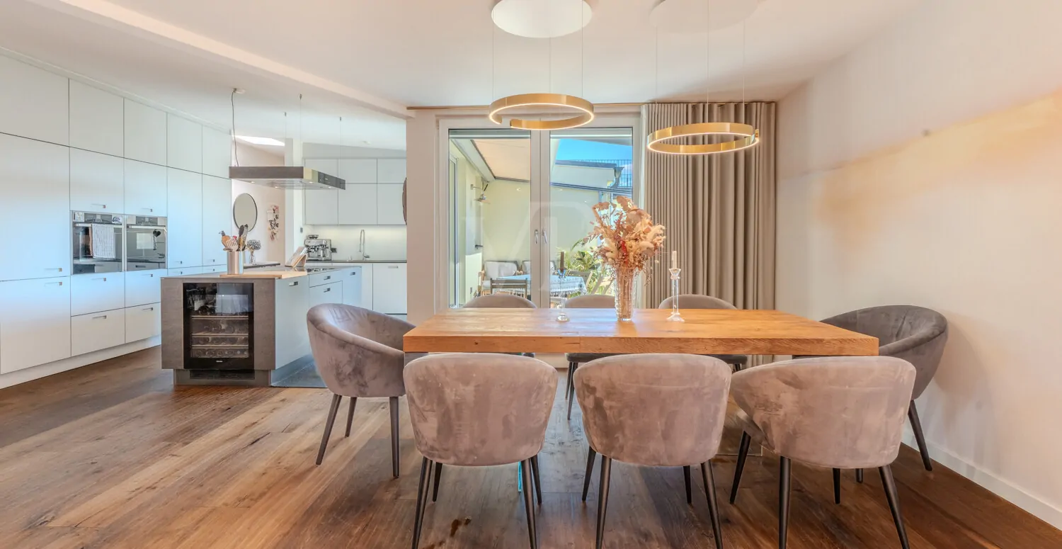 Essbereich und Terrassenzugang