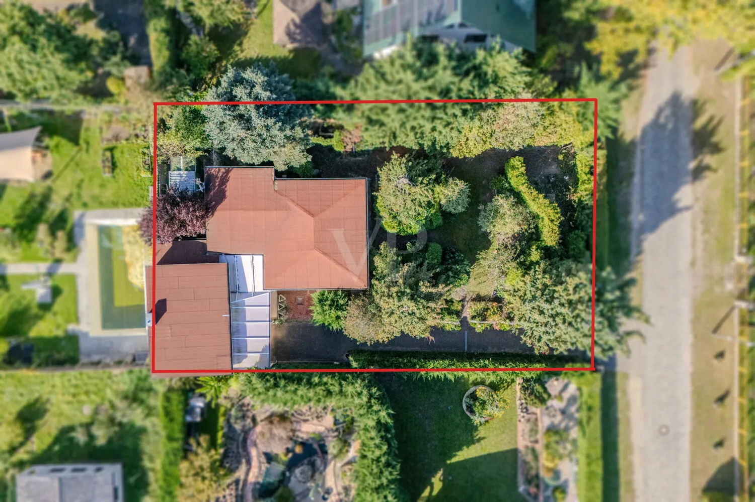 Grundstück Vogelperspektive