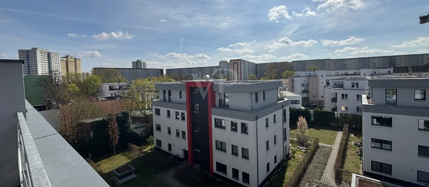 freier Blick von der Dachterrasse