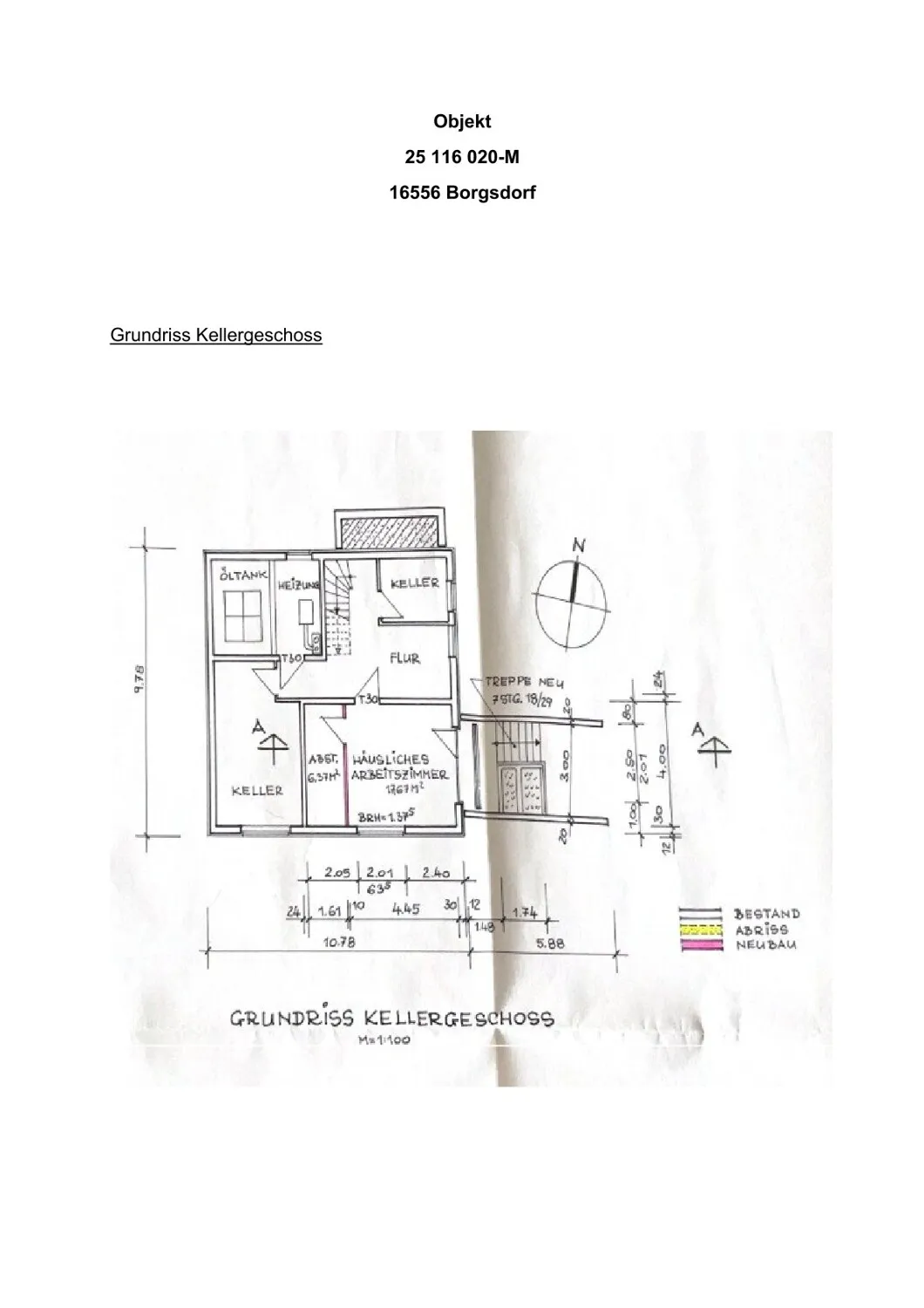Grundriss Untergeschoss