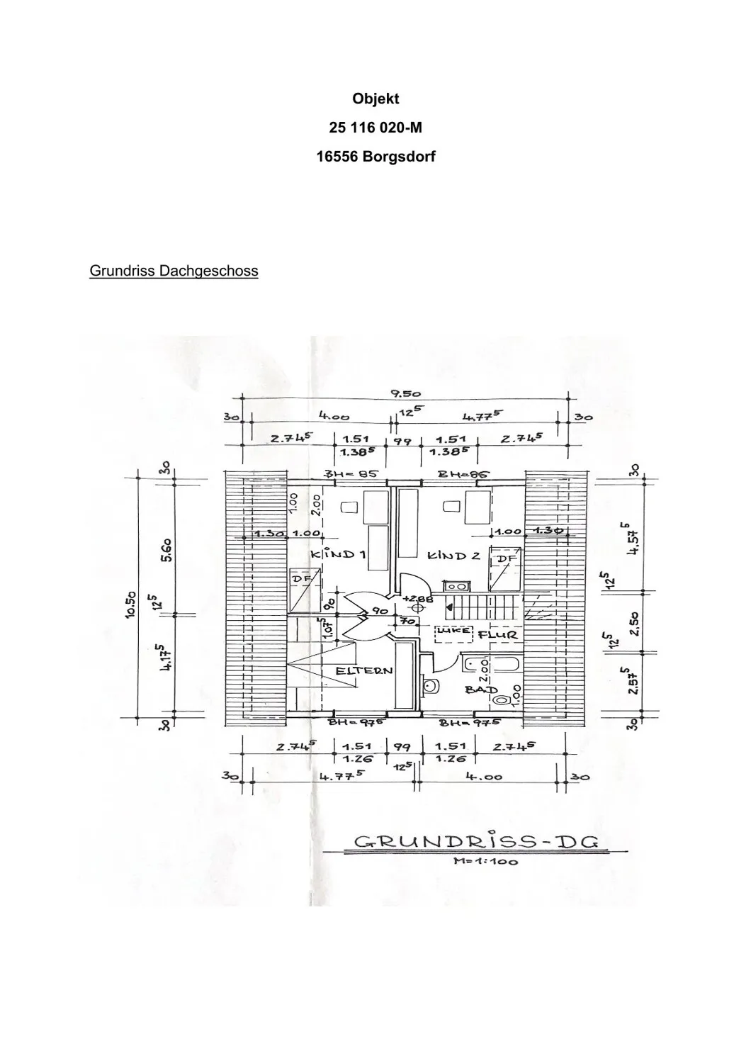 Grundriss Dachgeschoss