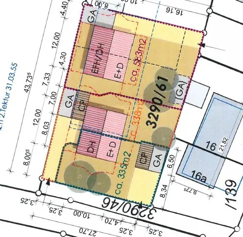 Planung 1 Doppelhaus 1 Einfamilienhaus