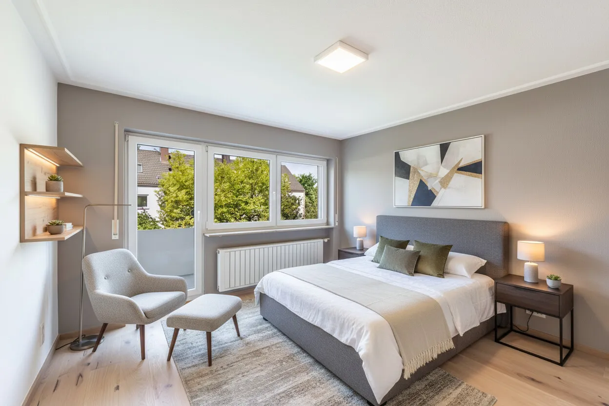 Schlafzimmer KI Möblierungsvorschlag