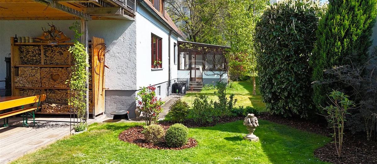 Gartenanteil Wohnung Obergschoss, vorne Erdgeschoss