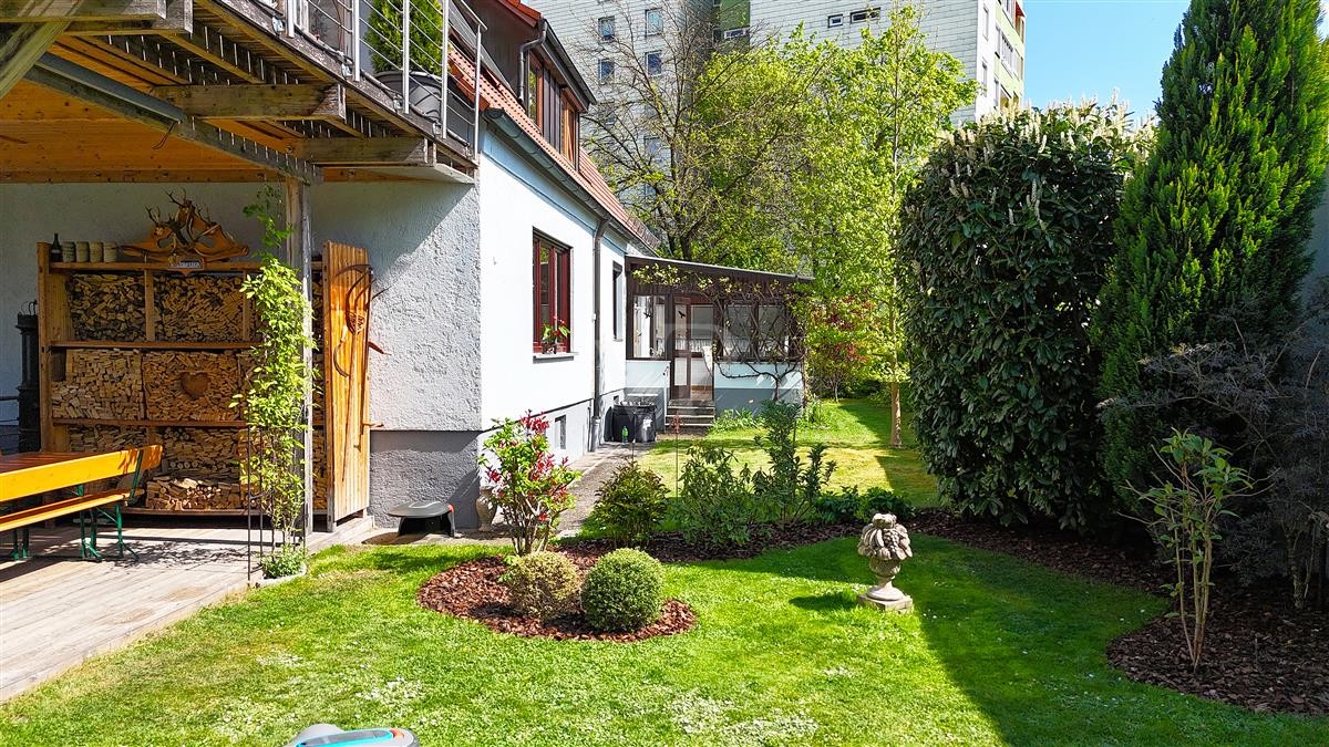 Gartenanteil Wohnung Obergschoss, vorne Erdgeschoss
