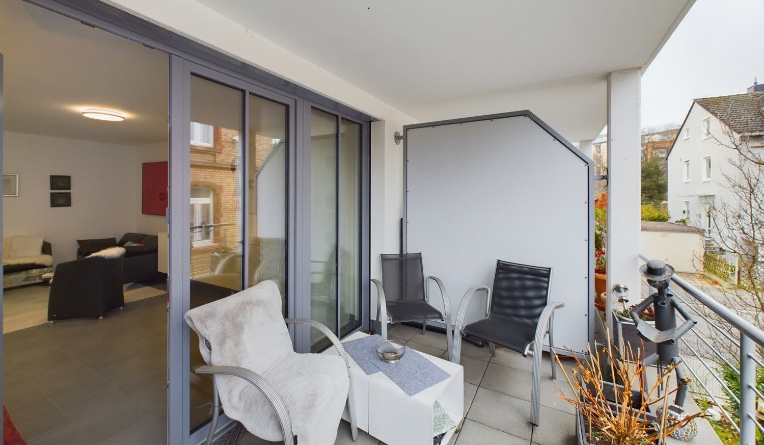 einladender Balkon