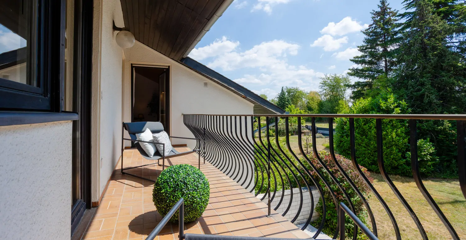 Balkon mit Blick ins Grüne