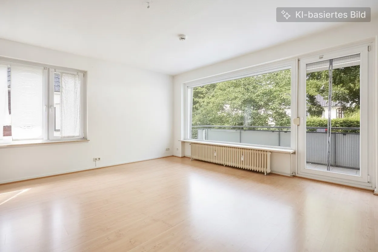 Wohnzimmer mit Balkonzugang