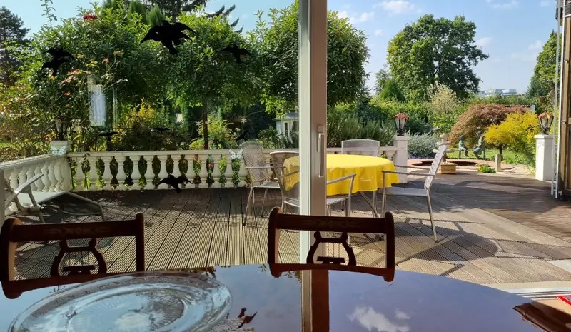 Blick aus dem Wohnzimmer