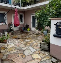 Blick auf die Dachterrasse der Maisonette