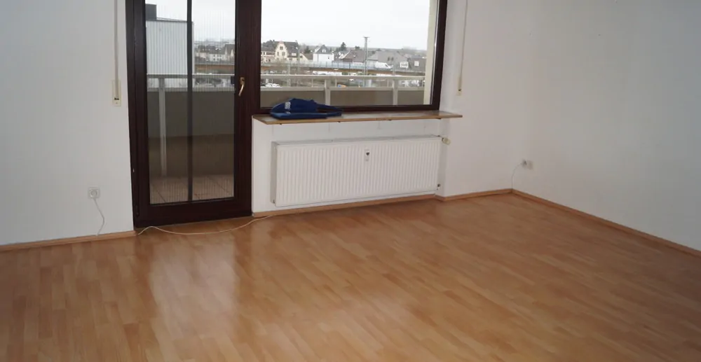 mit Zugfang auf den Balkon