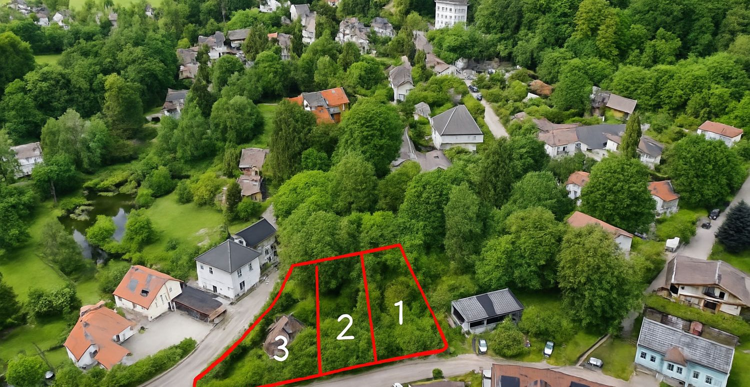 Grundstück mit Nummerierung