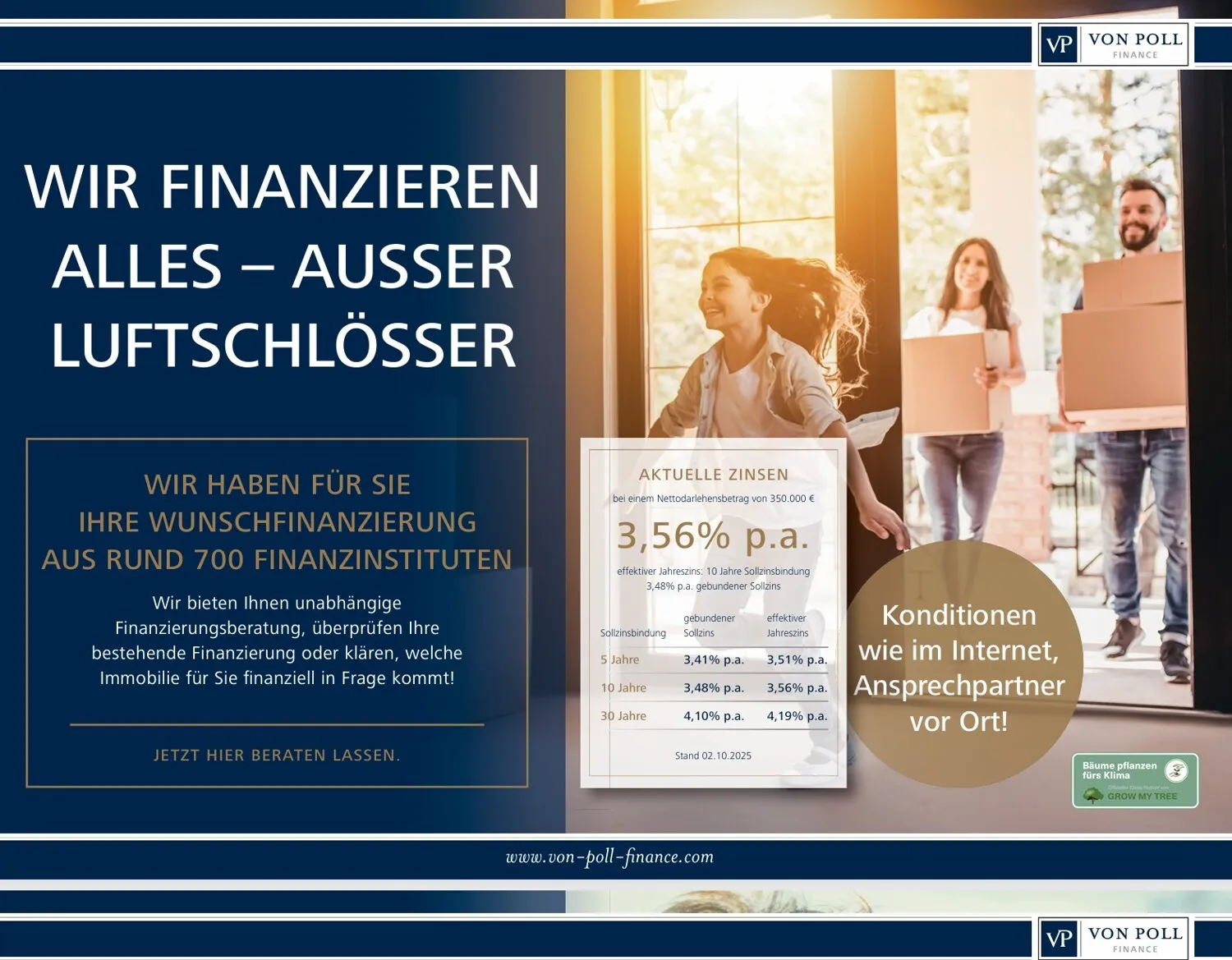 Zinsaushang Oktober 2025 quer