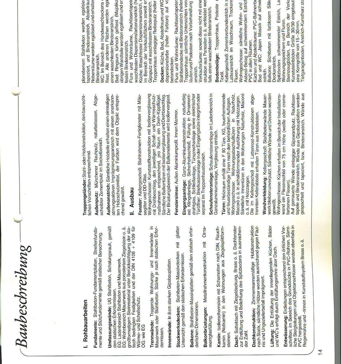 Baubeschreibung Res. Bav.