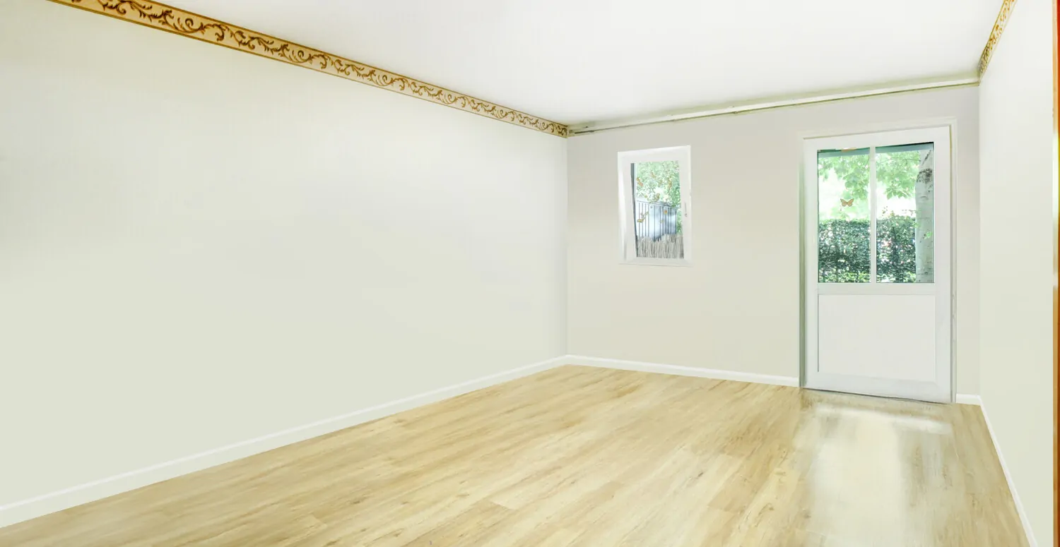 Wohzimmer mit Zugang zum westseitigem Gartenbereich