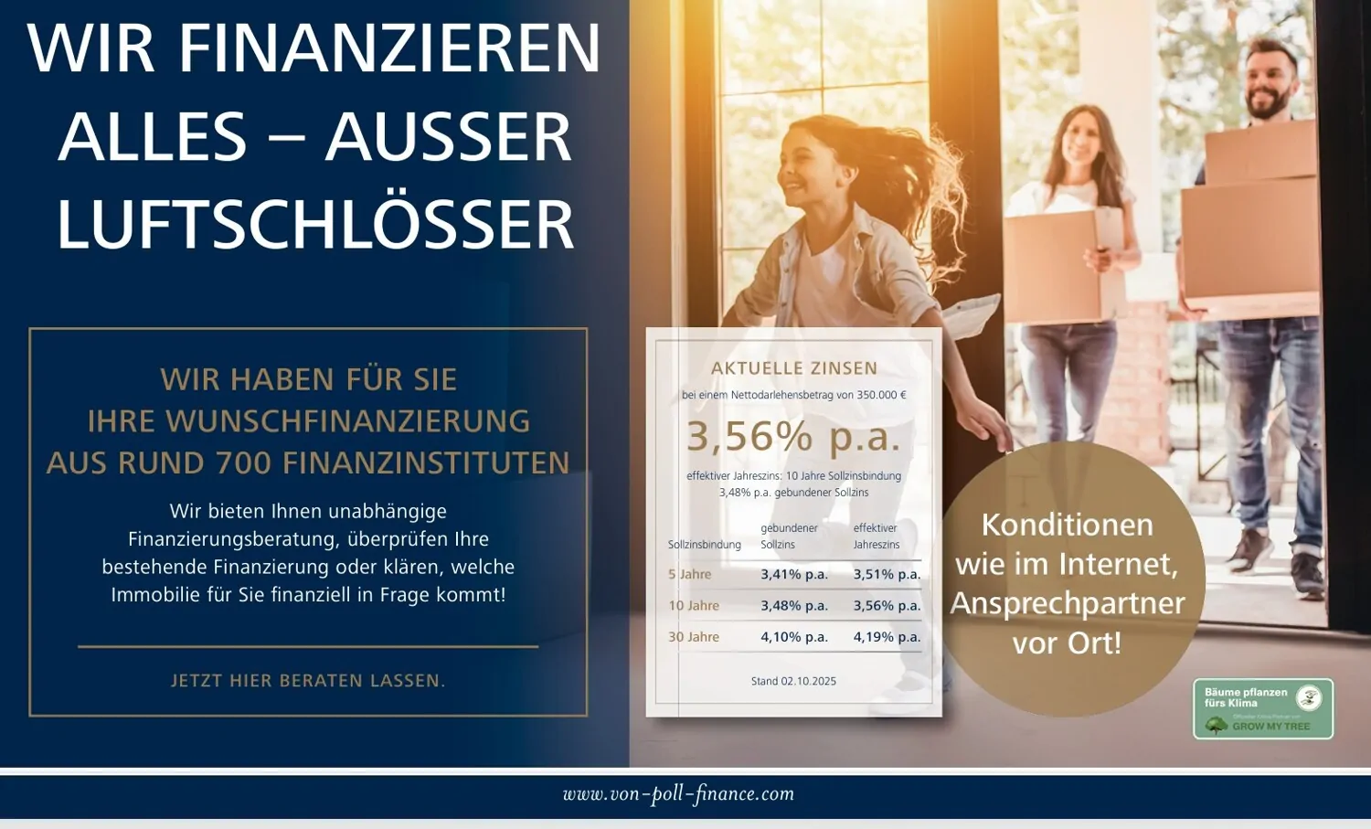 Zinsaushang Oktober 2025 quer