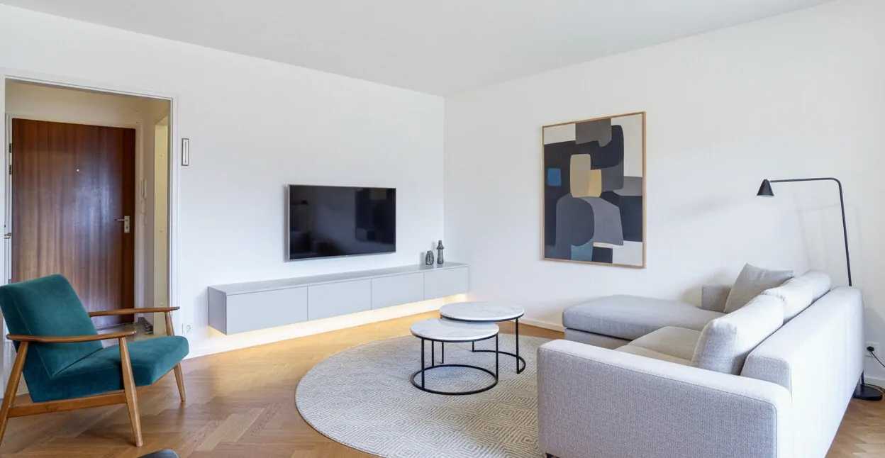 Wohn-/Schlafzimmer Möblierungsvorschlag