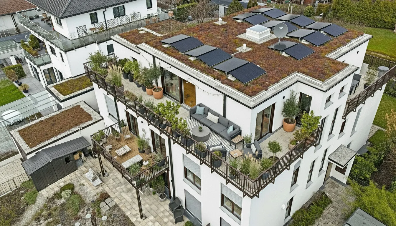 Terrasse (Südseite) in Vogelperspektive