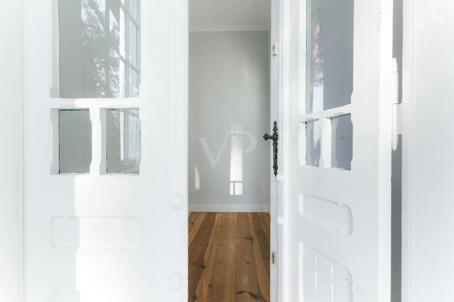 Blick von der Veranda ins Wohnzimmer