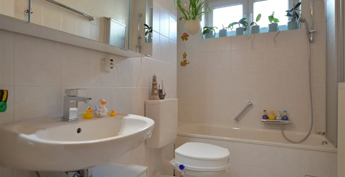 Tageslichtbad mit Duschwanne