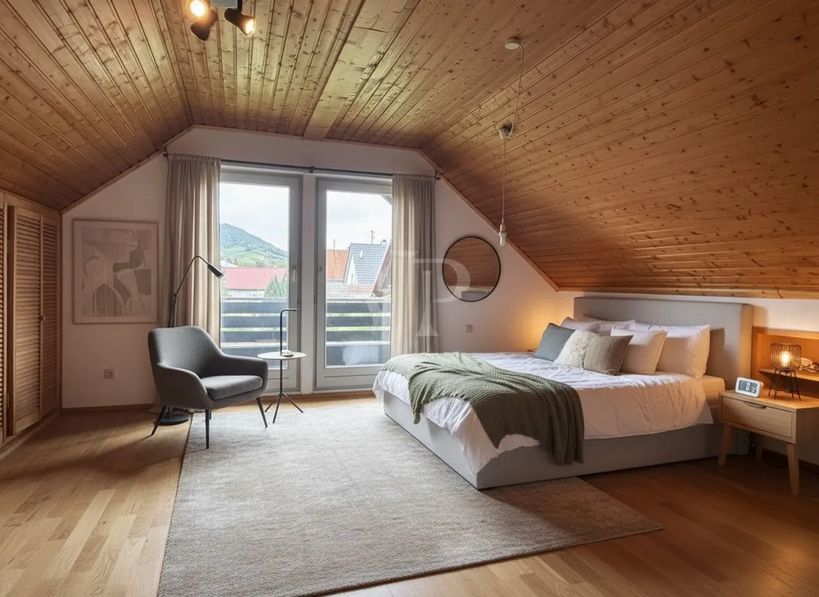 Zimmer mit Zugang auf den Balkon - Wohnbeispiel
