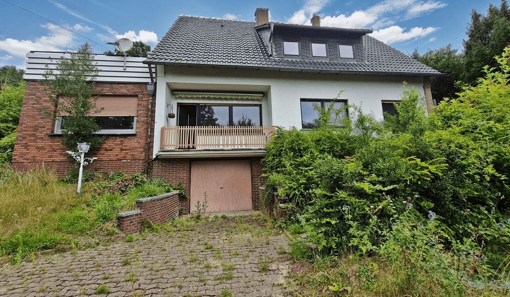 Garage und Zufahrt