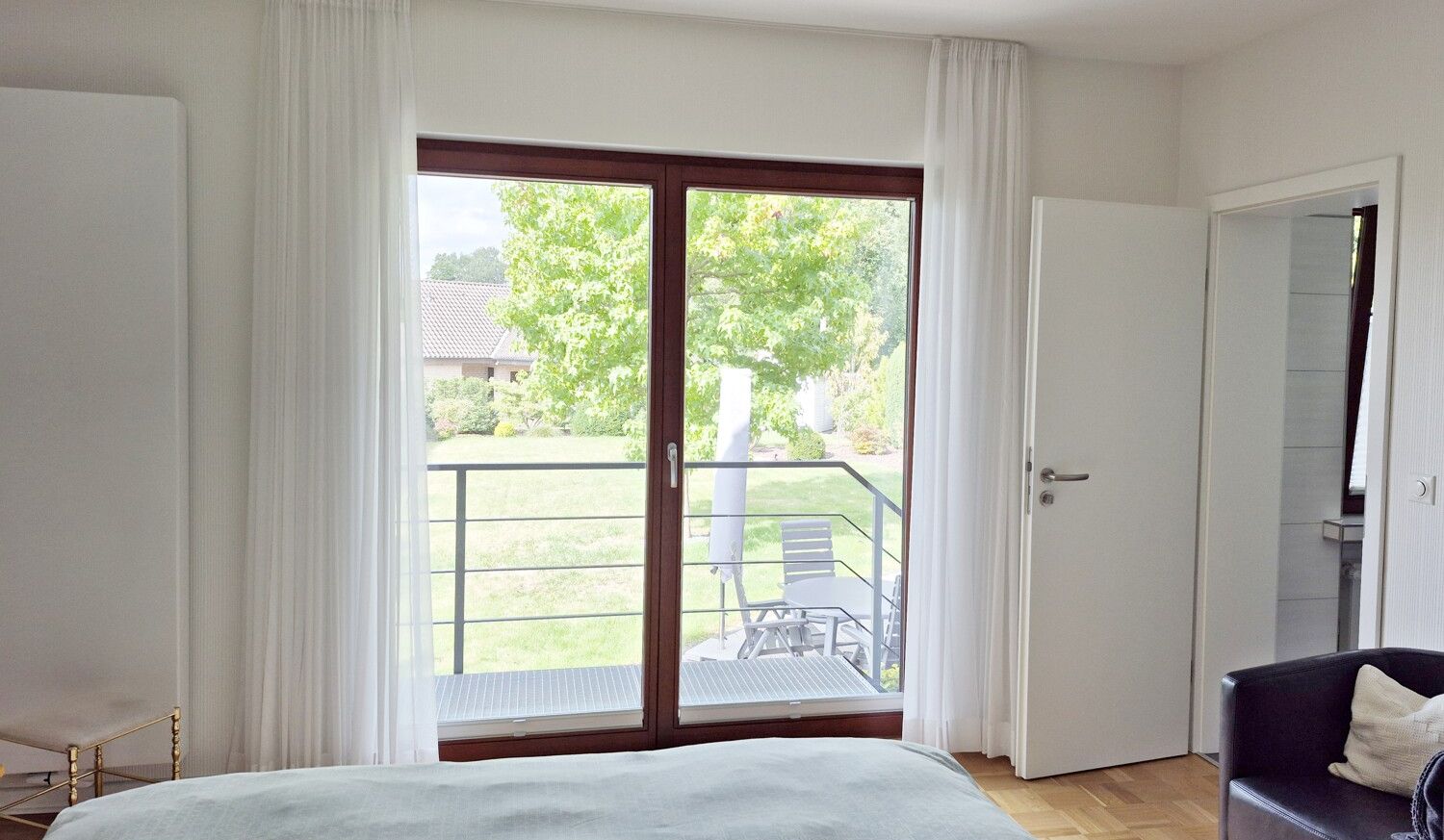 Der Blick vom Schlafzimmer