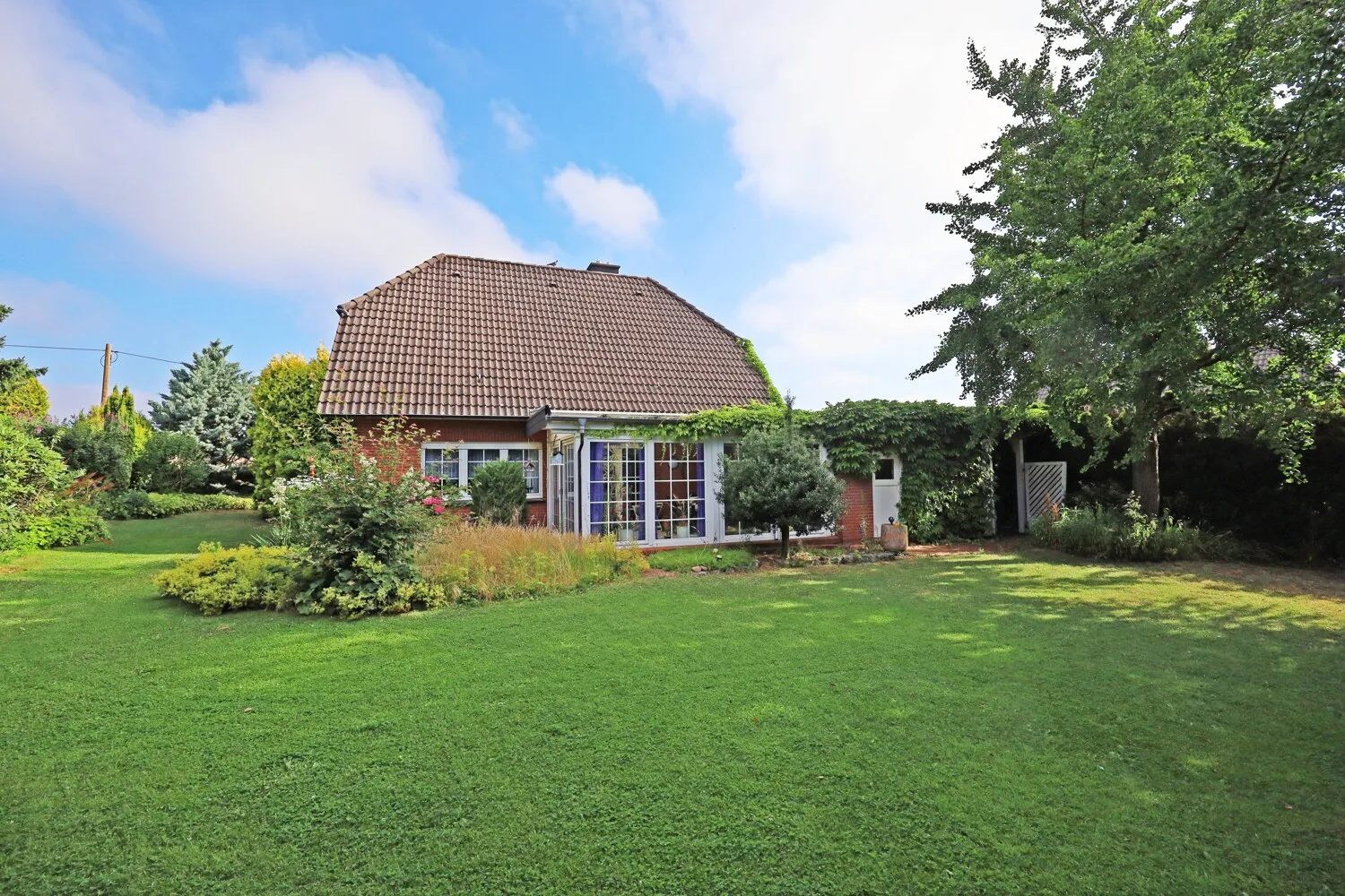 Hausansicht Garten