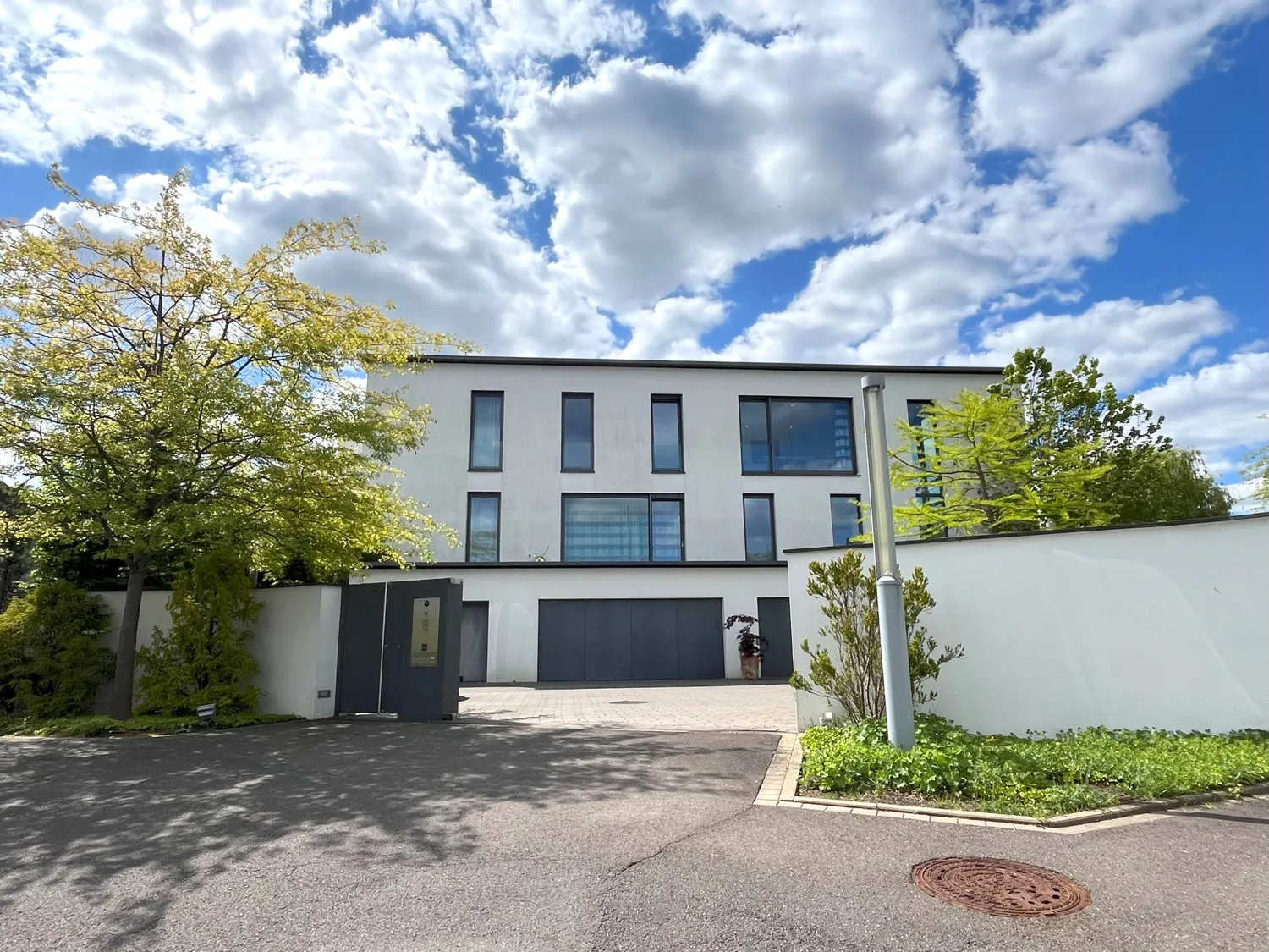 Frontalansicht mit elektr. Tor