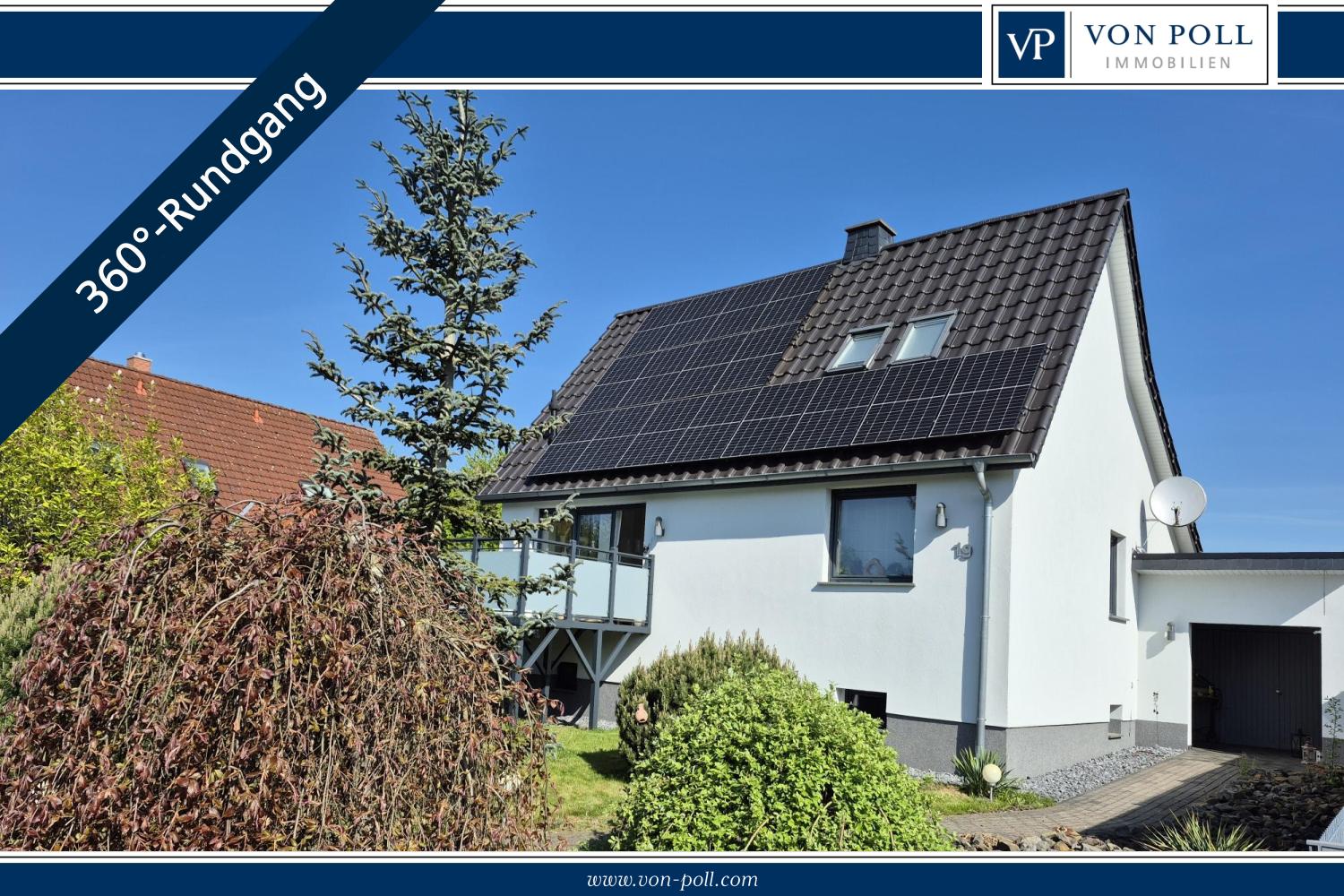 Modernes Einfamilienhaus mit großem Garten und effizientem Energiekonzept
