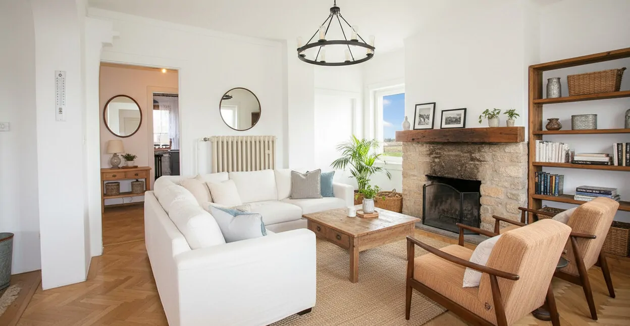 Wohnzimmer renoviert mit KI