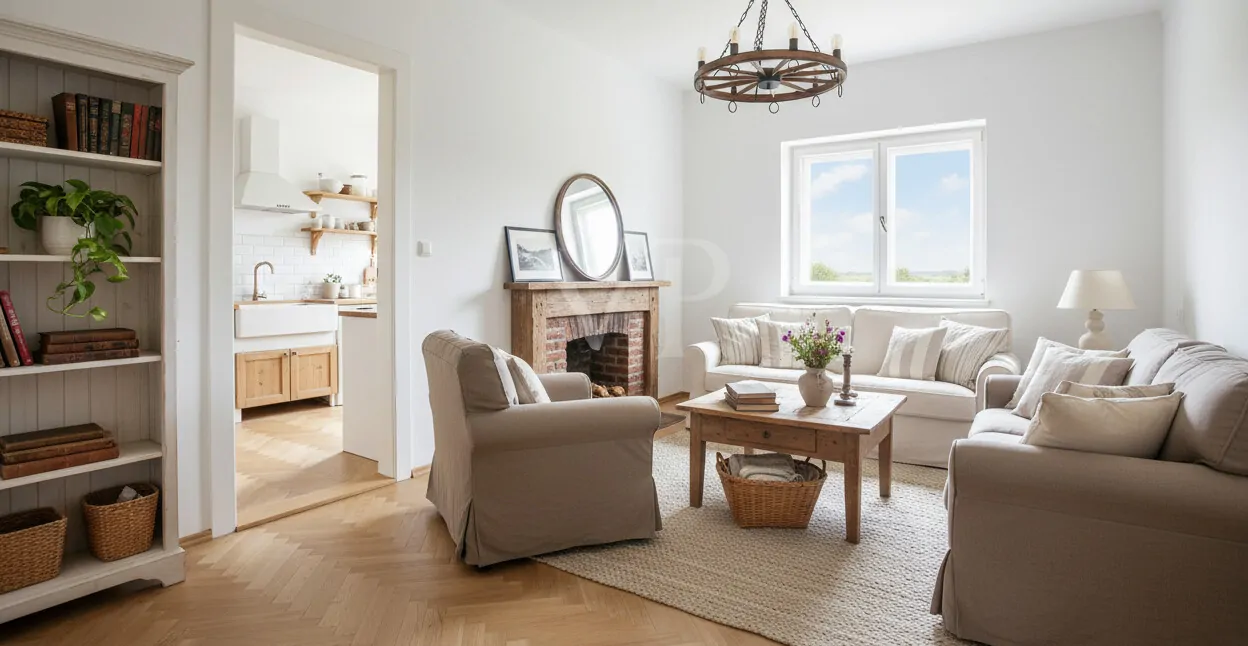 Fernsehzimmer renoviert mit KI