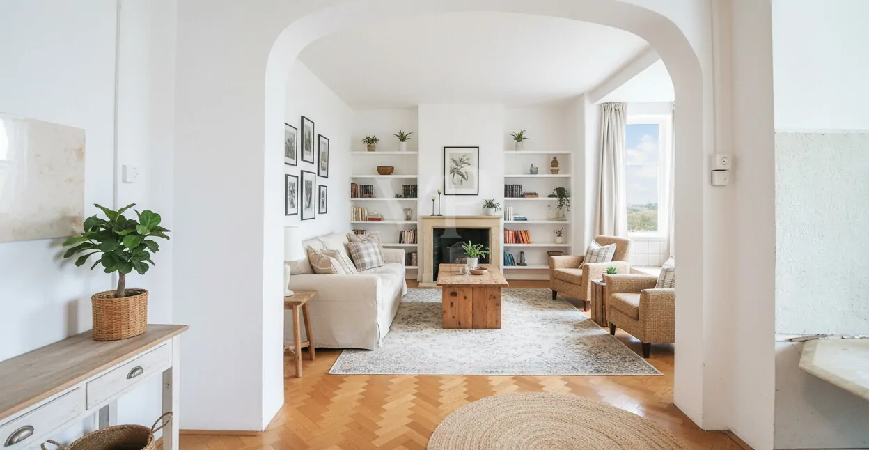 Wohnzimmer 1 renoviert mit KI