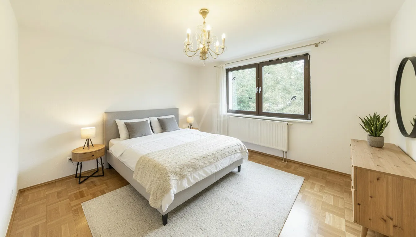 Schlafzimmer KI eingerichtet