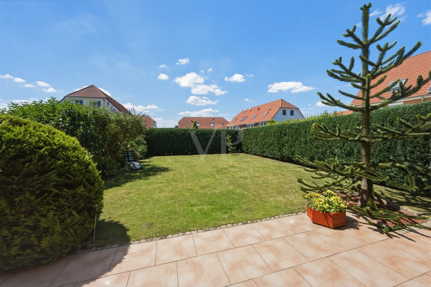Garten in West-Ausrichtung