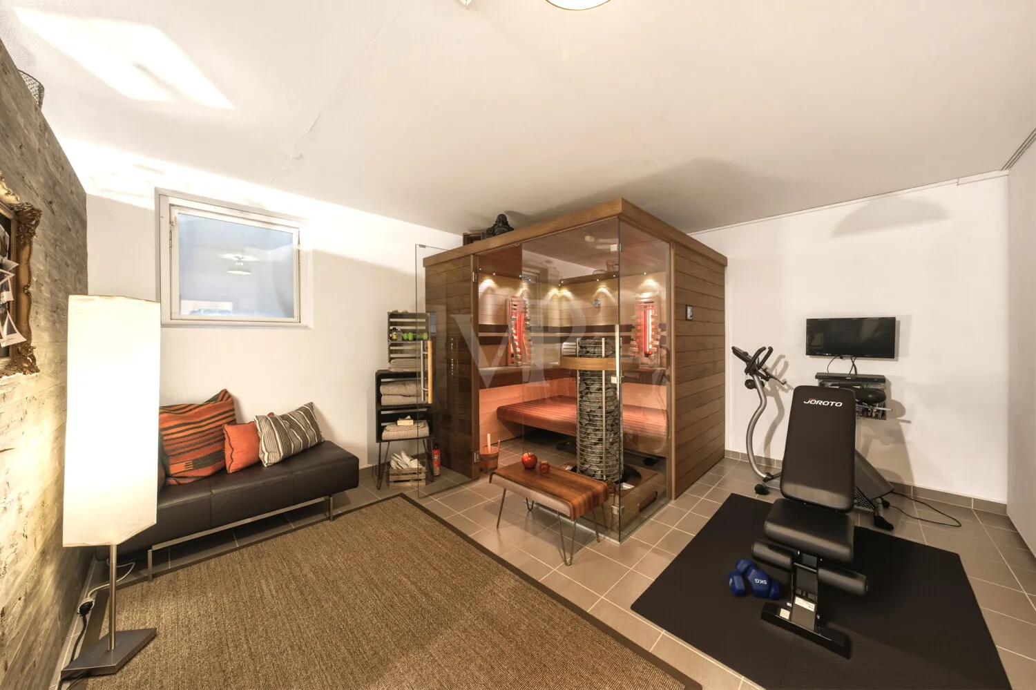 Sauna-/Fitnessbereich im UG