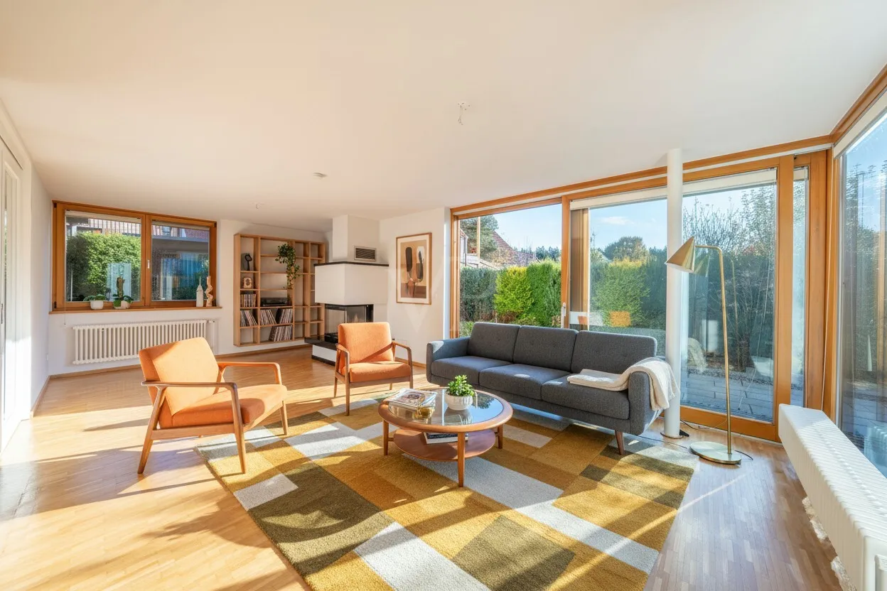 Wohnzimmer KI generiert