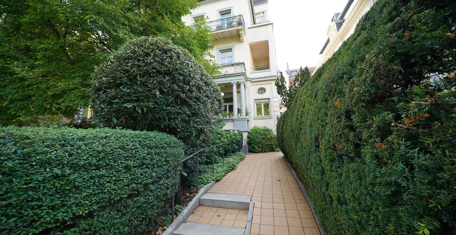 Blick aufs Haus