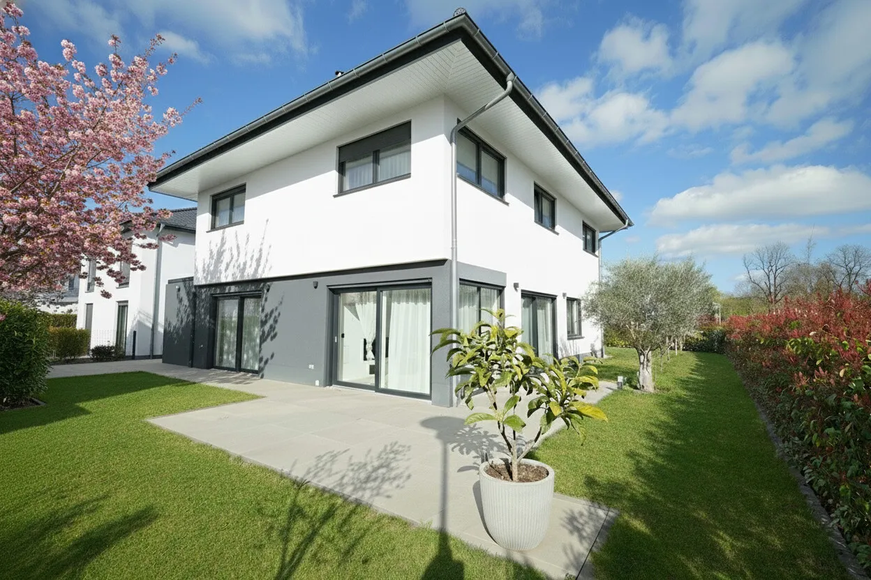 Blick aufs Haus
