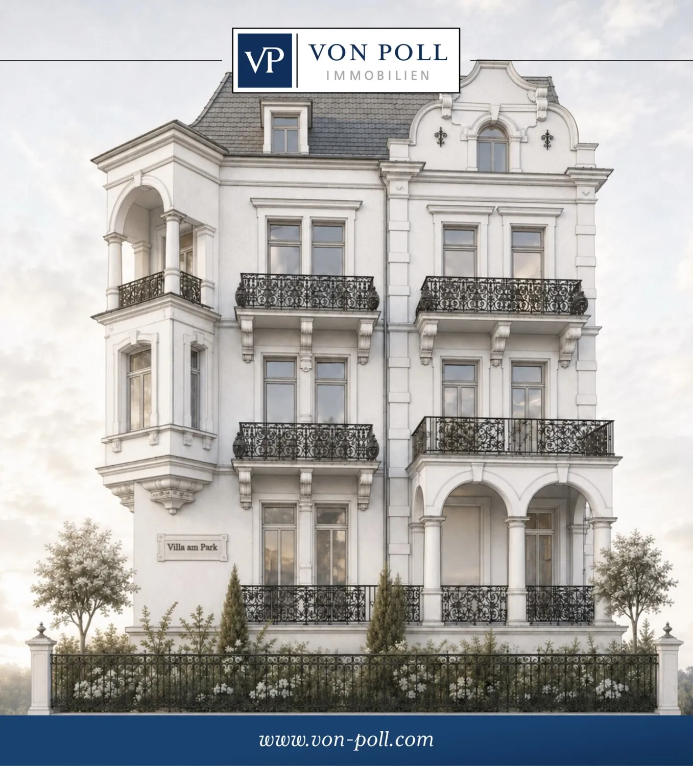 Vertriebsstart VILLA AM PARK - kernsanierte 2 ZKB-Wohnung im Altbau in Bestlage