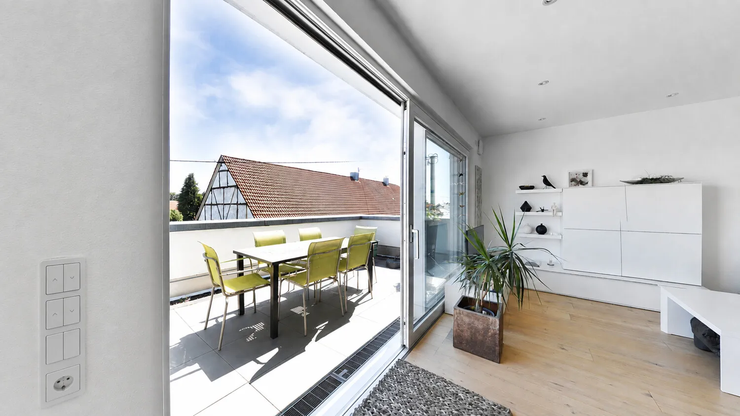 Blick auf die Terrasse