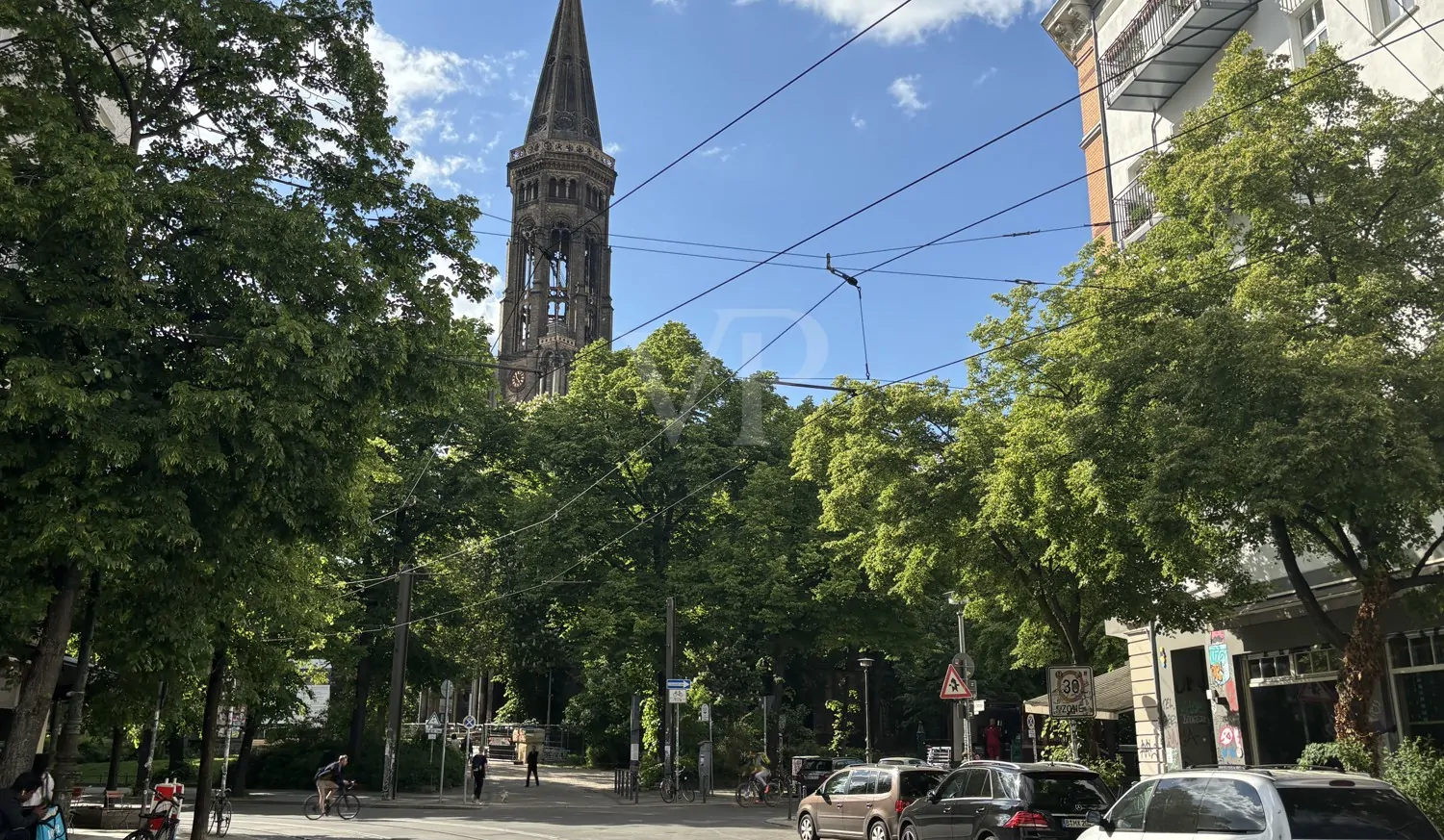 Blick zum Zinonskirchplatz